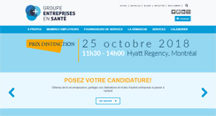 Desktop Screenshot of groupeentreprisesensante.com