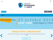 Tablet Screenshot of groupeentreprisesensante.com